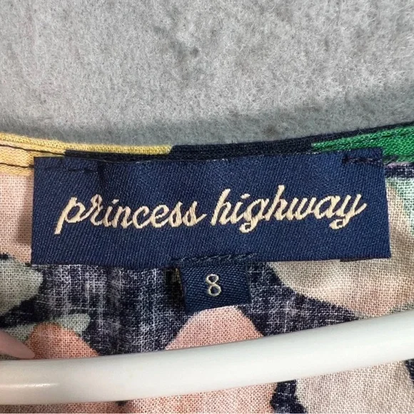 Princess highway linen floral midi dress - Picture 3 of 5